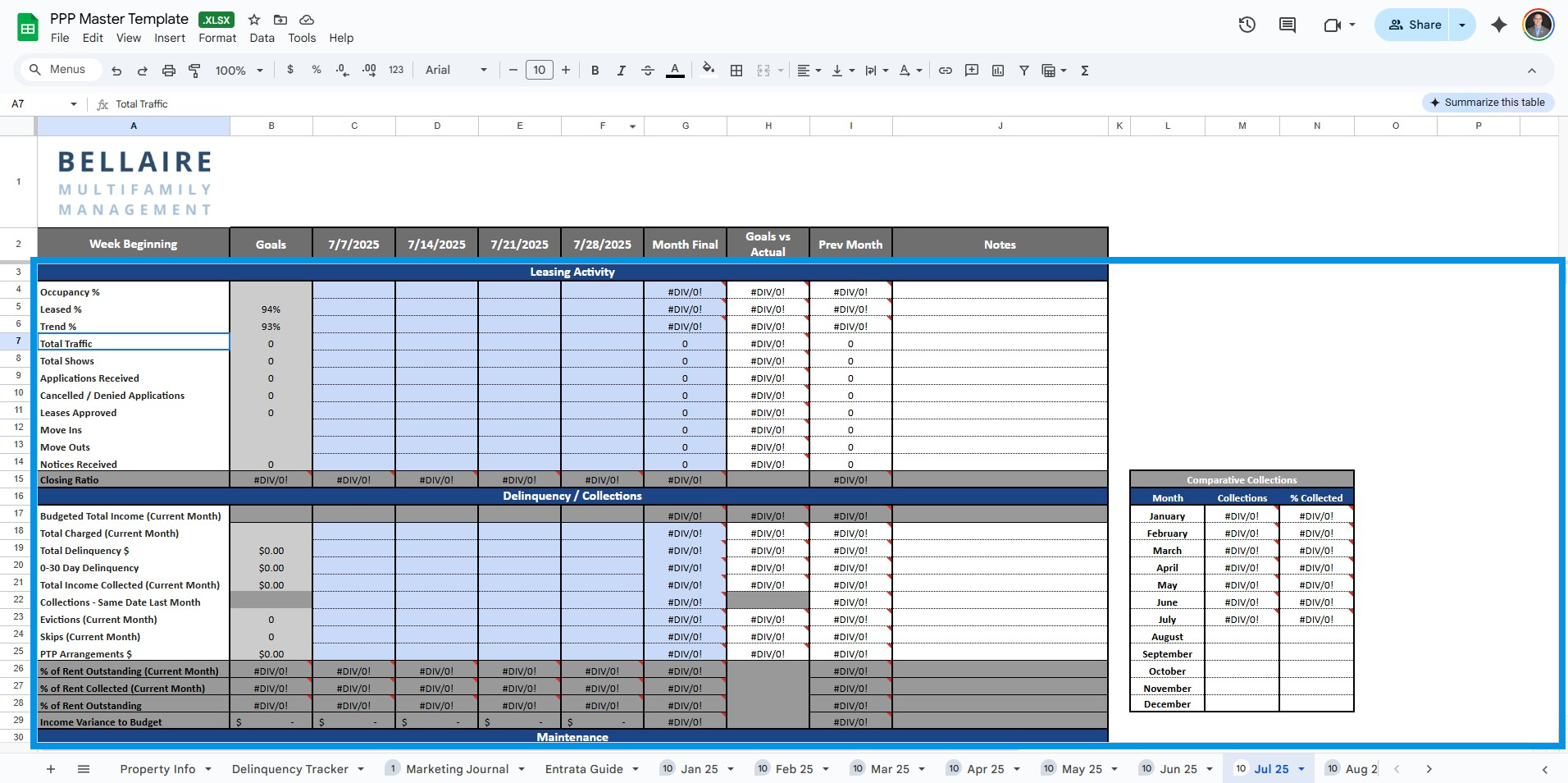 Enter Traffic value in PPP workbook.